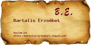 Bartalis Erzsébet névjegykártya